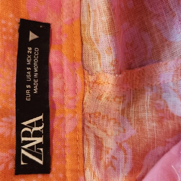 Zara Beachy Summer linen blend Straight Leg pants 28×32" Length - Picture 8 of 8